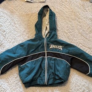NFL Eagles Kids Coat with Hood - Teal and Black